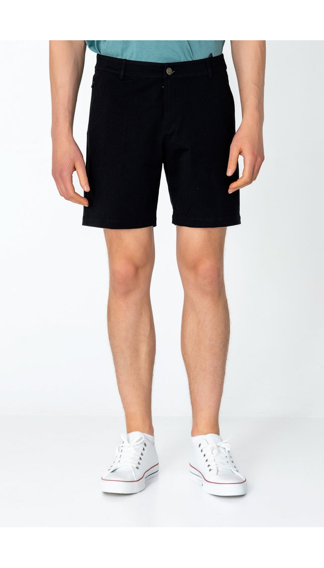 Side Pocket Lightweight Shorts - Black - Ron Tomson