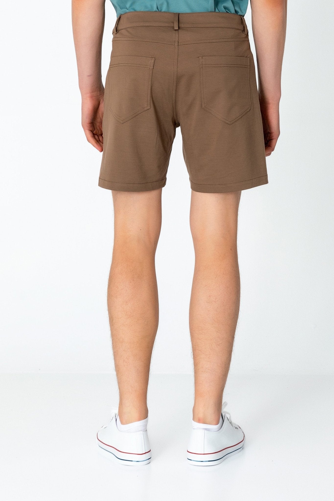 Side Pocket Lightweight Shorts - Camel - Ron Tomson