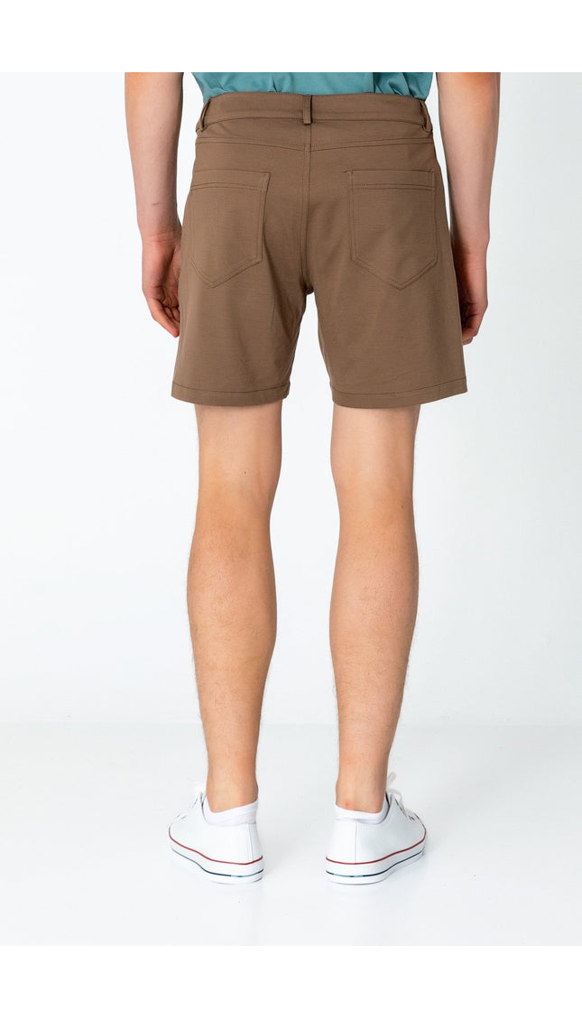 Side Pocket Lightweight Shorts - Camel - Ron Tomson