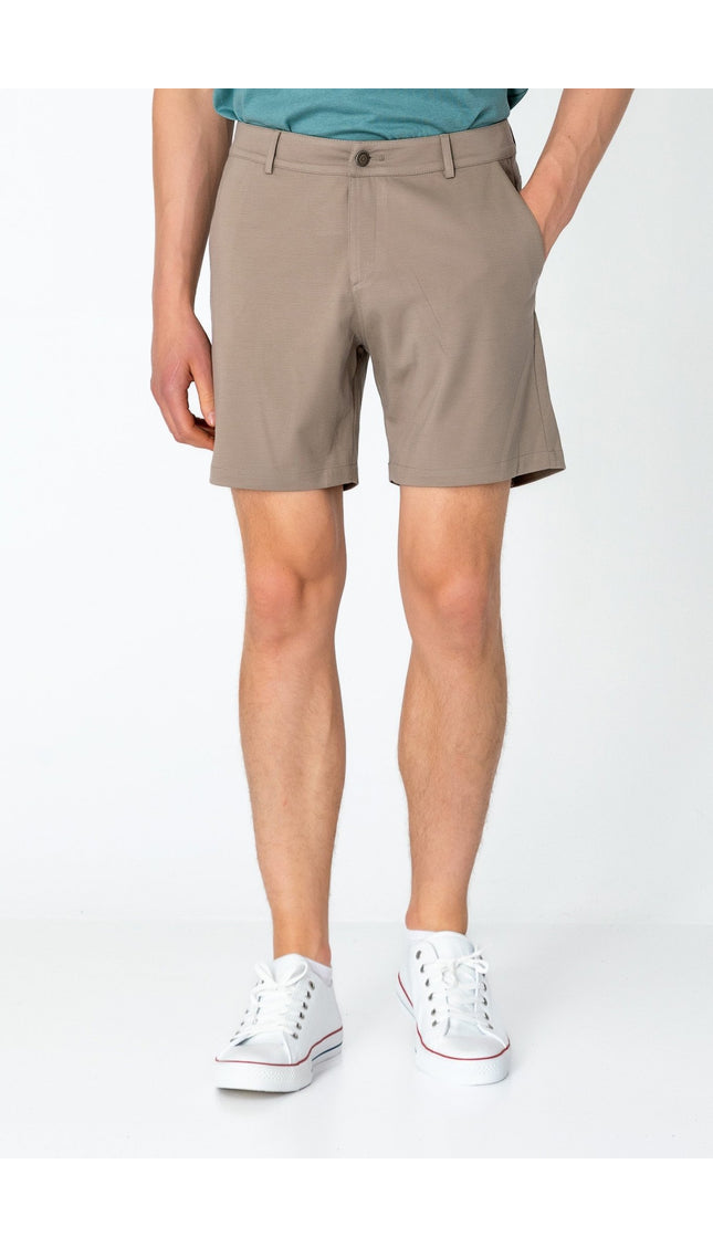 Side Pocket Lightweight Shorts - Sand - Ron Tomson