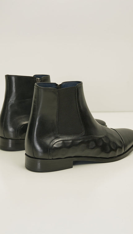 Side Zip Chelsea Boots - Black - Ron Tomson