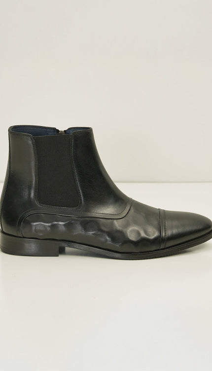 Side Zip Chelsea Boots - Black - Ron Tomson