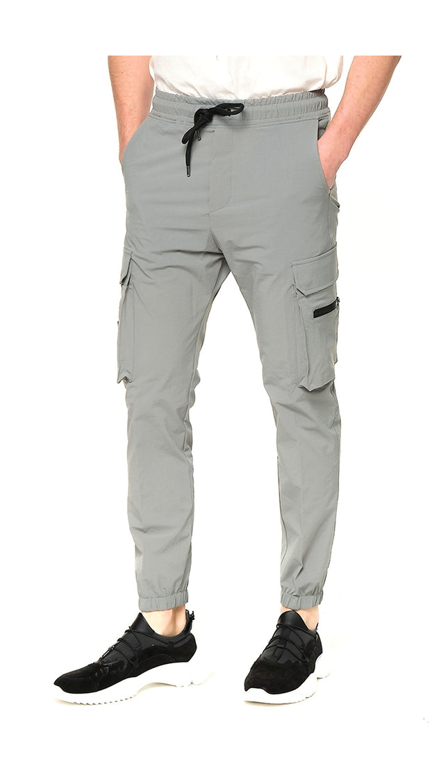 Side Zip - Pocket Track Pants - Teal - Ron Tomson