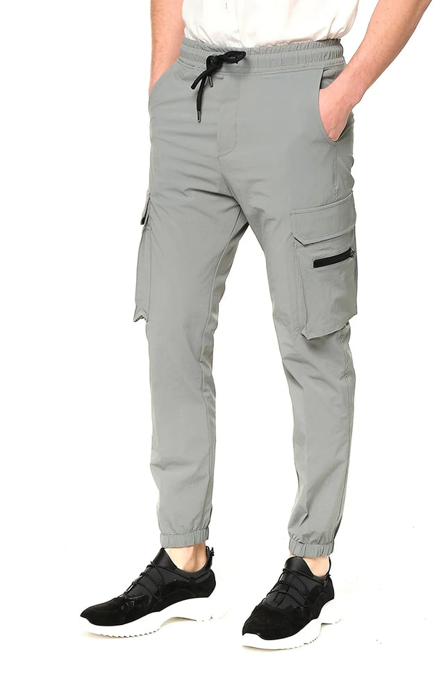 Side Zip - Pocket Track Pants - Teal - Ron Tomson