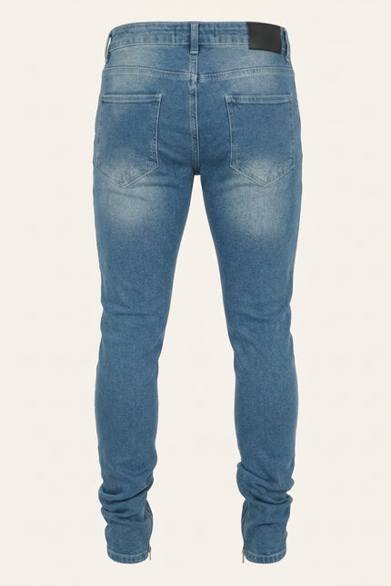 Skinny Fit Jeans - Light Blue - Back