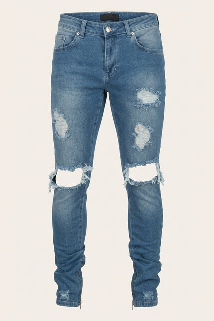 Skinny Fit Jeans - Light Blue - Front