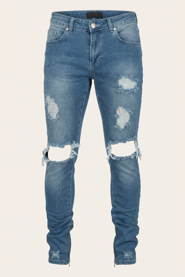Skinny Fit Jeans - Light Blue - Front