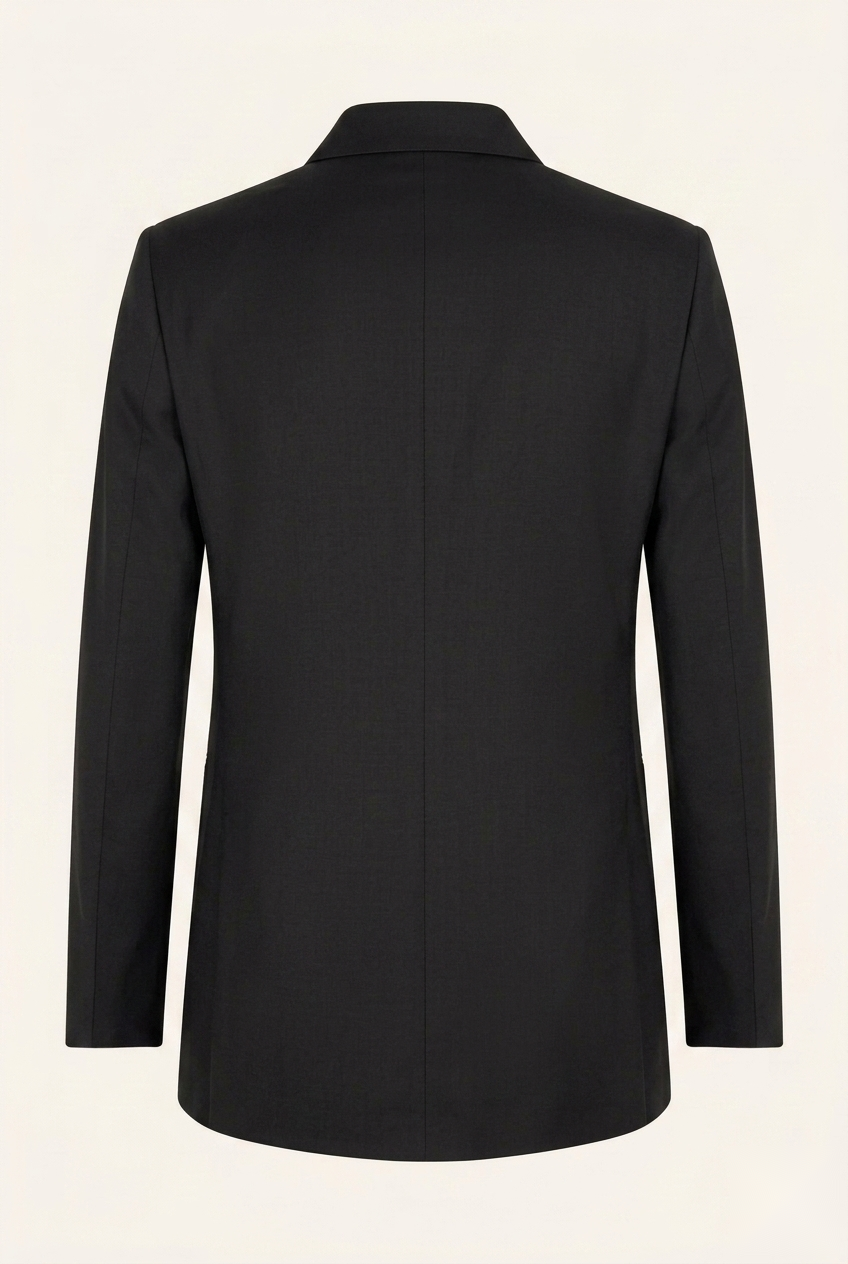 Sleek Safari Wool Suit - Black | Mens Single Breasted | Ron Tomson