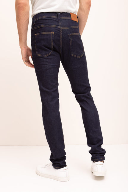 Sleek Tapered Jeans - Dark Blue - Ron Tomson