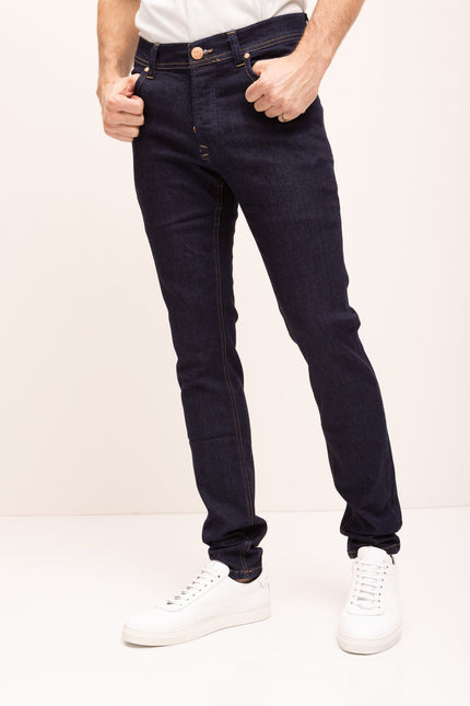 Sleek Tapered Jeans - Dark Blue - Ron Tomson