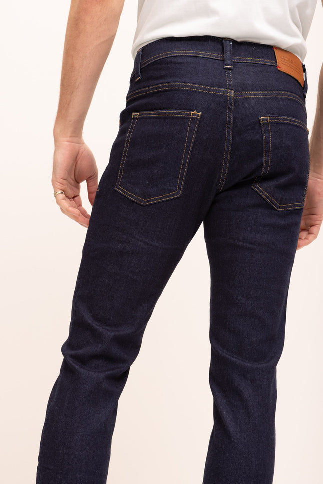 Sleek Tapered Jeans - Dark Blue - Ron Tomson