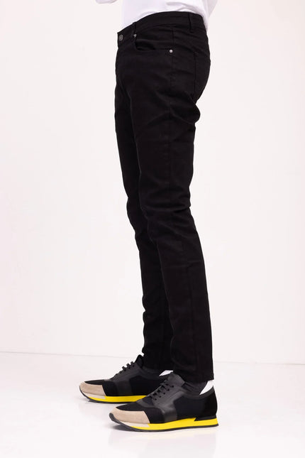 Slim Cut Everyday Denim Jeans - Black - Ron Tomson