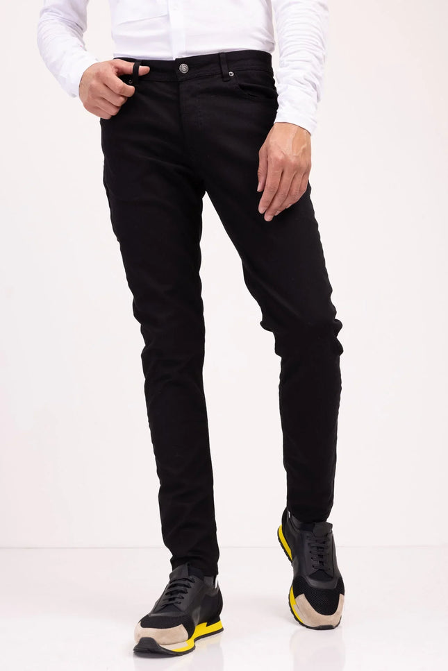 Slim Cut Everyday Denim Jeans - Black - Ron Tomson
