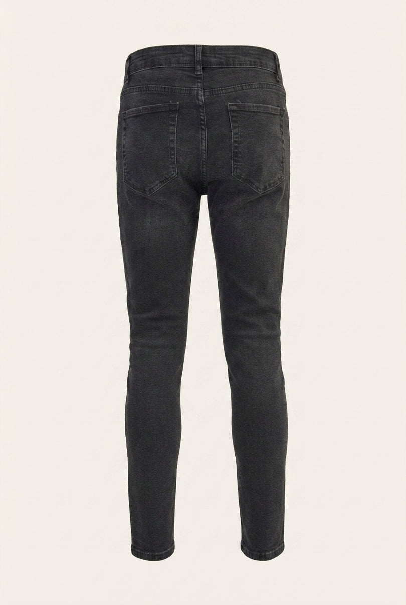 Slim Fit Jeans - Black - Back