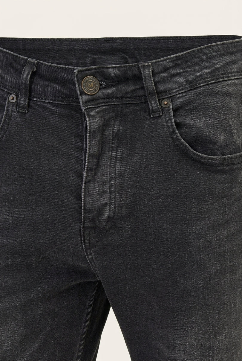 Slim Fit Jeans - Black - Detail