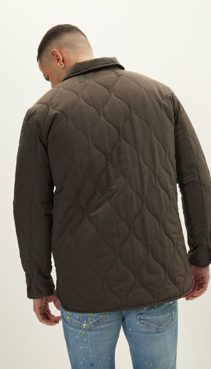 Snap Button Closure Autumn Coat - Anthracite - Ron Tomson