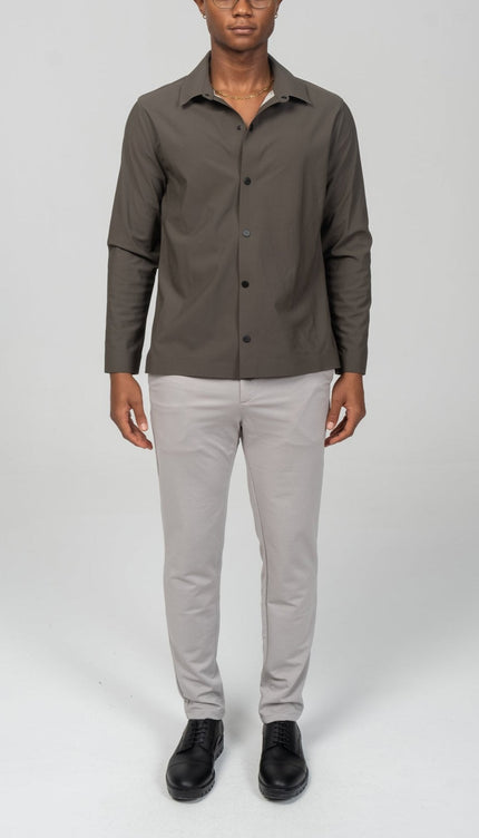 Snap Button Shirt - Anthracite - Ron Tomson