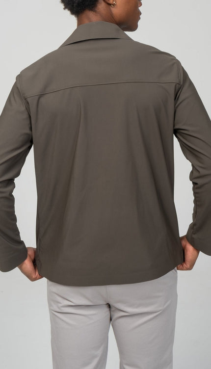 Snap Button Shirt - Anthracite - Ron Tomson