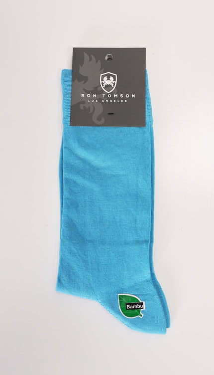 Solid Blue Sock - Ron Tomson