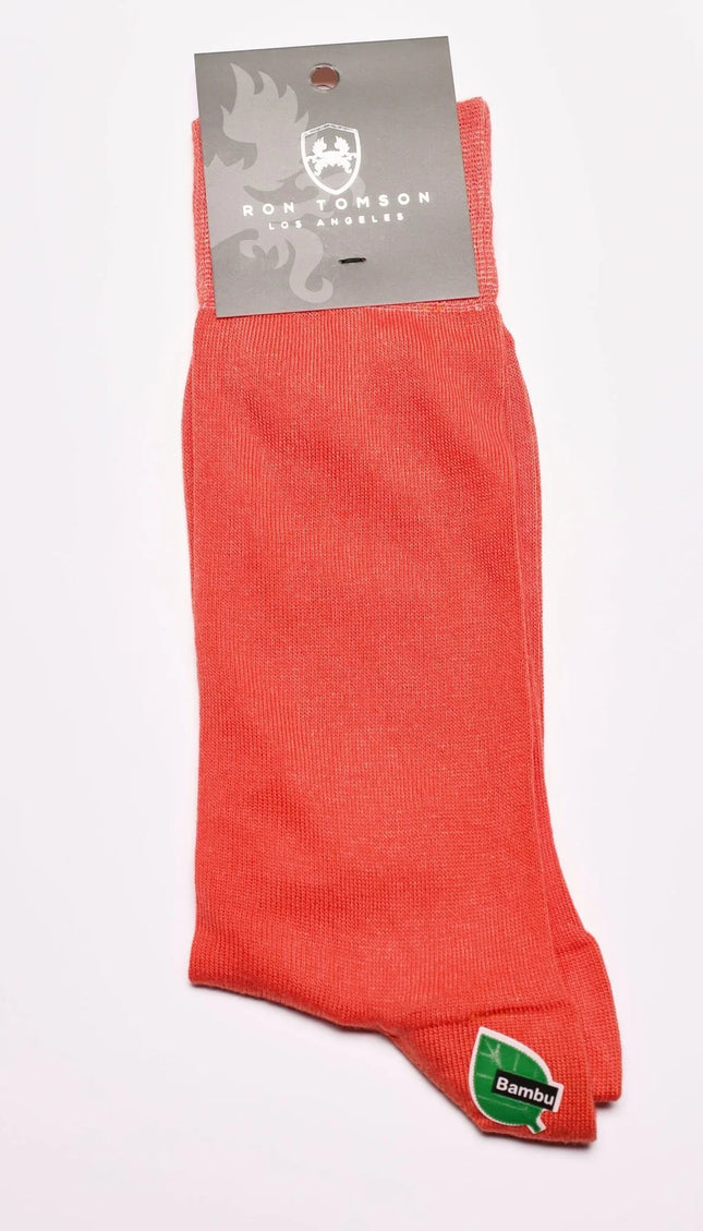 Solid Orange Sock - Ron Tomson