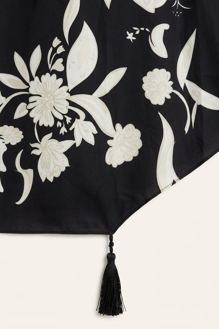 Split Design Blazer - White Black - Detail