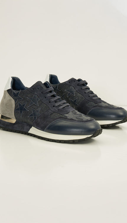 Star Denim Sneakers - Black Navy - Ron Tomson