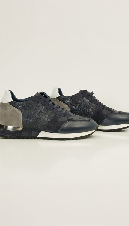 Star Denim Sneakers - Black Navy - Ron Tomson