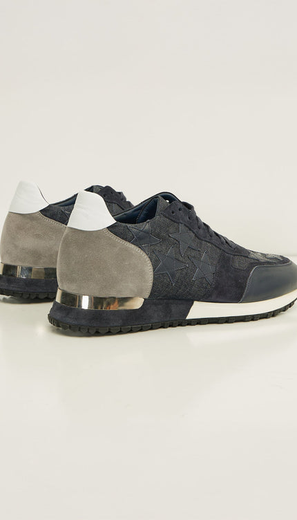 Star Denim Sneakers - Black Navy - Ron Tomson