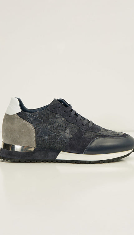 Star Denim Sneakers - Black Navy - Ron Tomson