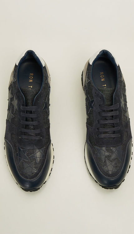 Star Denim Sneakers - Black Navy - Ron Tomson