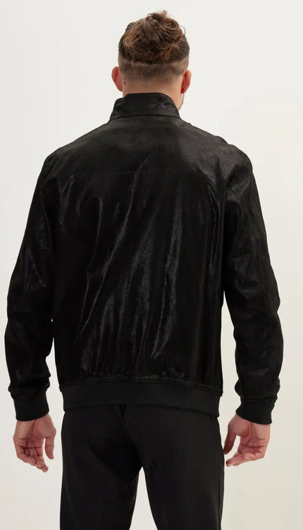 Suede To Genuine Reversible Leather Jacket - Black - Ron Tomson