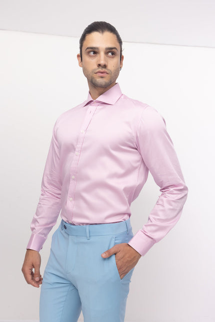Super 120S Merino Wool Double Breasted Suit- Sky Blue - Ron Tomson