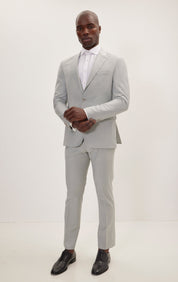 Super 120S Merino Wool Single Breasted Suit - Mint Green - Ron Tomson