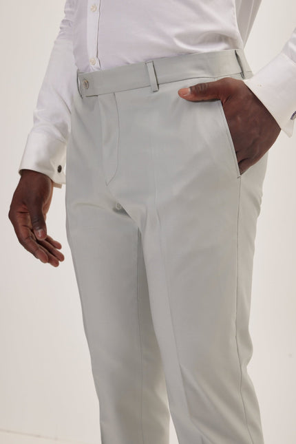 Super 120S Merino Wool Single Breasted Suit - Mint Green - Ron Tomson