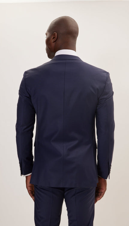 Super 120S Merino Wool Single Breasted Suit - Parliament Blue - Ron Tomson