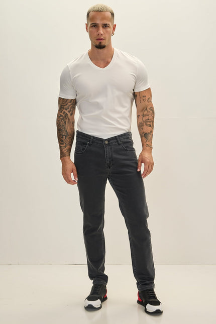 Super Soft 5 - pocket Style Pants - Anthracite - Ron Tomson