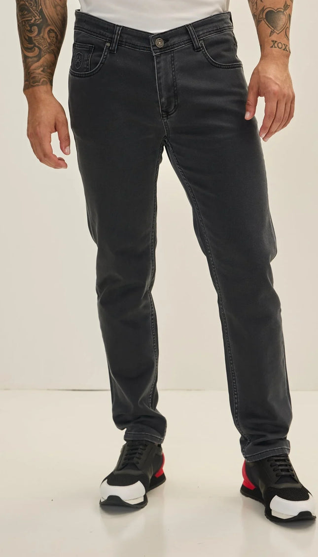 Super Soft 5 - pocket Style Pants - Anthracite - Ron Tomson
