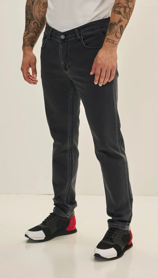 Super Soft 5 - pocket Style Pants - Anthracite - Ron Tomson