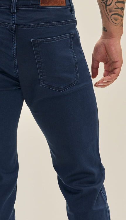 Super Soft 5 - pocket Style Pants - Dark Navy - Ron Tomson