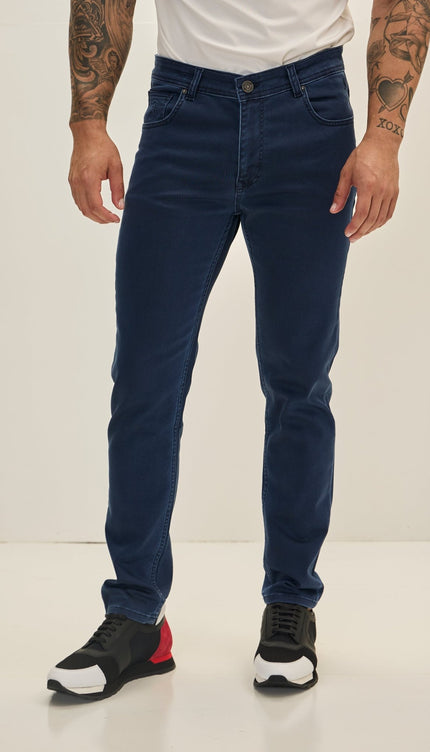 Super Soft 5 - pocket Style Pants - Dark Navy - Ron Tomson