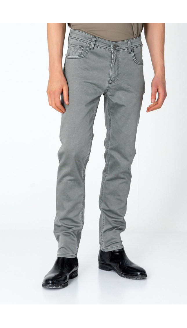 Super Soft 5-pocket Style Pants - Grey - Ron Tomson