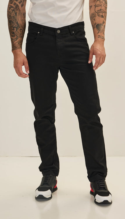 Super Soft 5 - pocket Style Pants - Jet Black - Ron Tomson