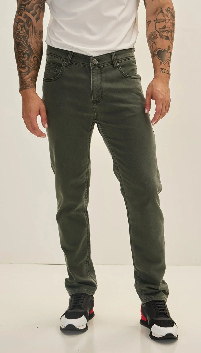 Super Soft 5 - pocket Style Pants - Khaki - Ron Tomson