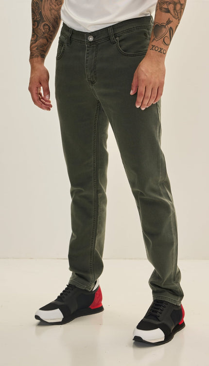 Super Soft 5 - pocket Style Pants - Khaki - Ron Tomson