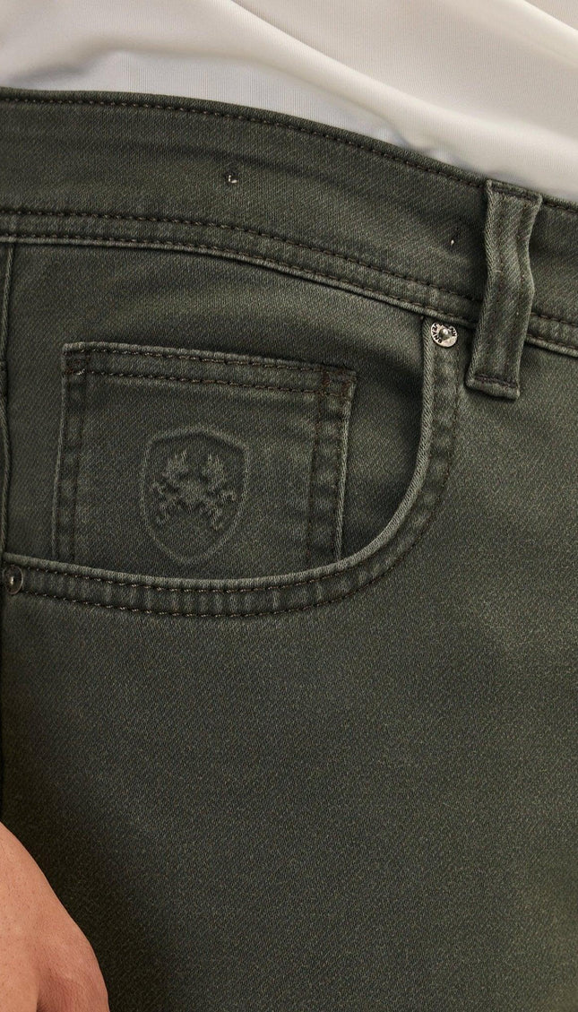 Super Soft 5 - pocket Style Pants - Khaki - Ron Tomson