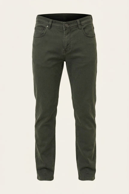 Super Soft 5-pocket Style Pants - Khaki - Front