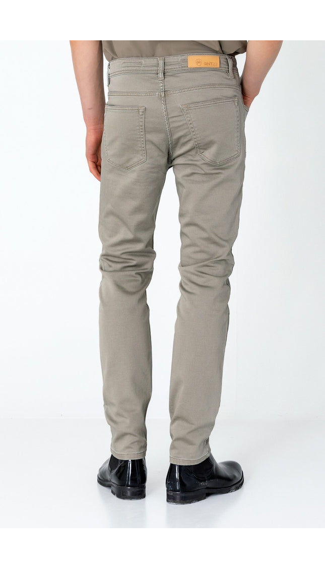 Super Soft 5-pocket Style Pants - Stone - Ron Tomson