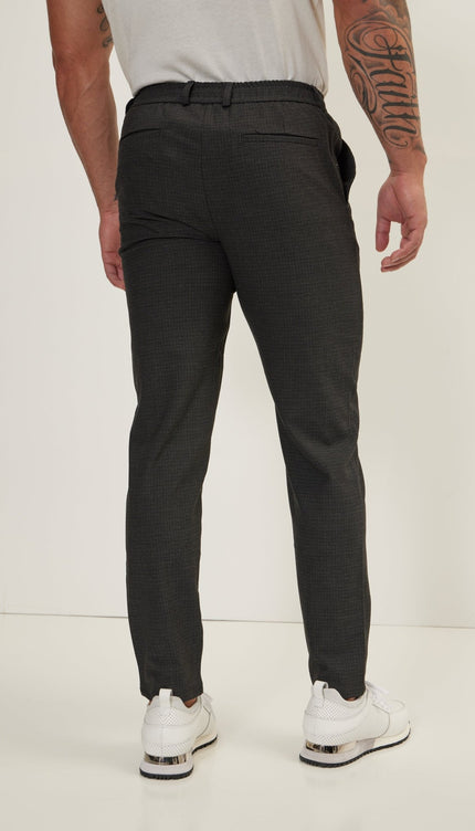 Tailored fit knit trousers - Anthracite - Ron Tomson
