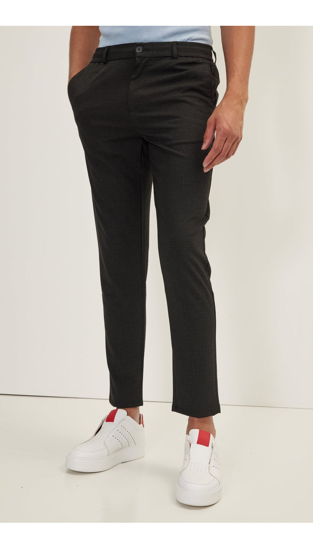 Tailored fit knit trousers - Black - Ron Tomson
