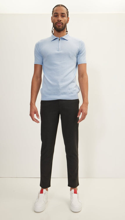 Tailored fit knit trousers - Black - Ron Tomson